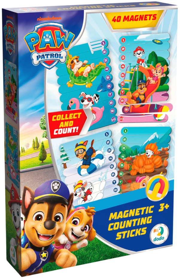 Puzzle magnetic Dodo 4 în 1 - Patrula Cățelușilor: Anotimpuri