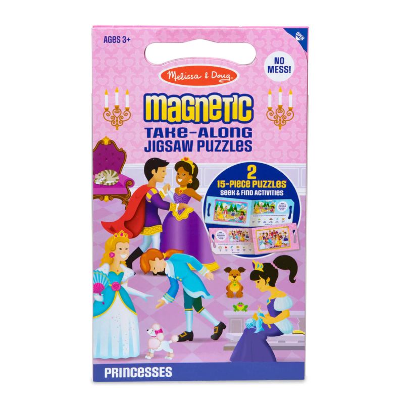 Puzzle magnetic Melissa & Doug – Prințese, 2 x 15 piese
