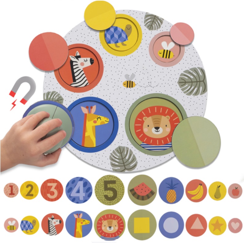 Puzzle magnetic Taf Toys - Peek-A-Boo