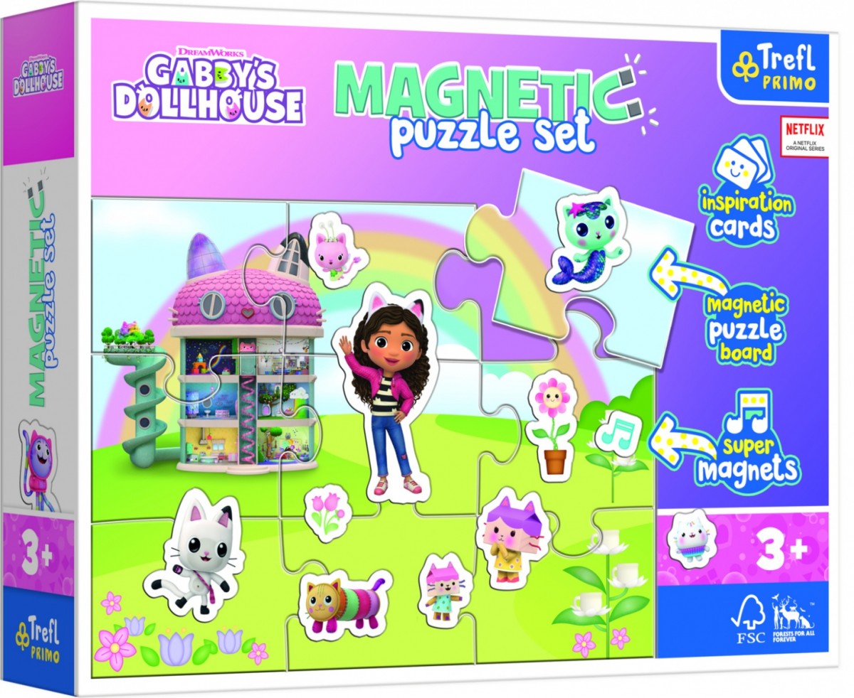 Puzzle magnetic Trefl - Explorând lumea lui Gabi