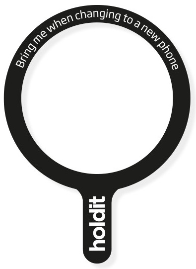 Inel magnetic Holdit - MagSafe Ring, negru