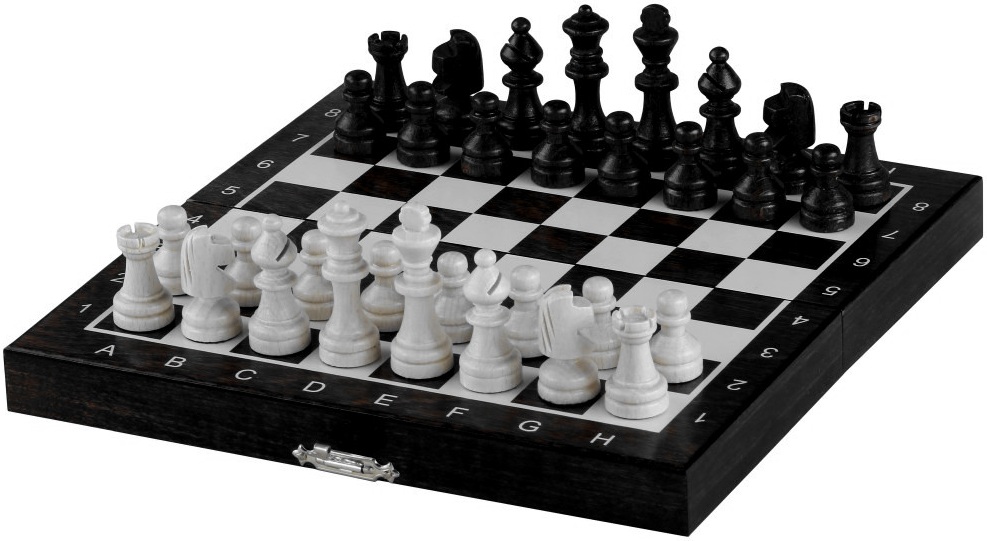 Șah magnetic Sunrise - Magnetic Mini Chess, negru (20 cm)