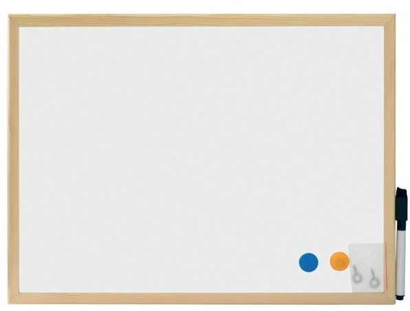 Tablă magnetică cu ramă din lemn Bi-Office - 40 x 60 cm