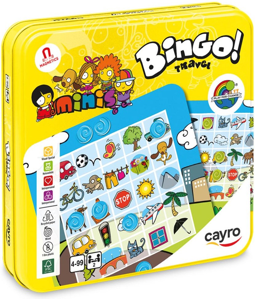 Joc magnetic Bingo pentru drum (cutie metalică)