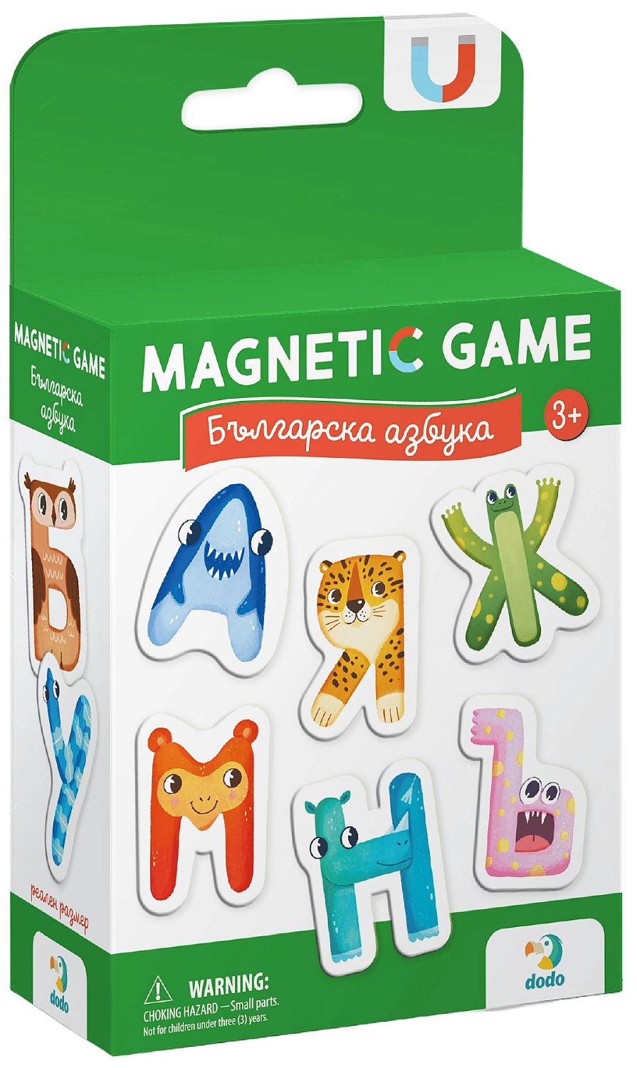 Joc magnetic Dodo - Alfabetul bulgaresc, 30 piese