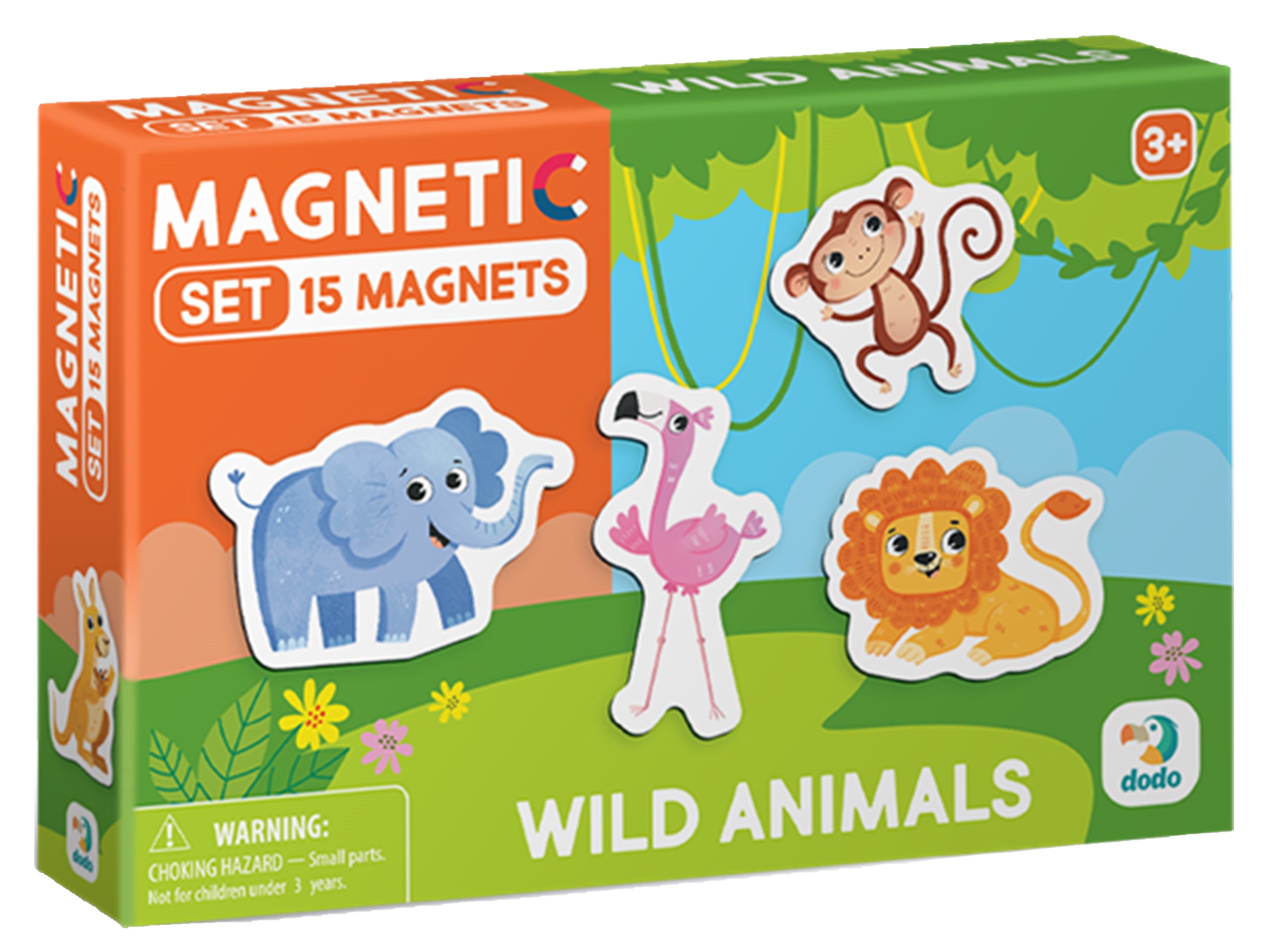 Joc magnetic Dodo - Animale sălbatice, 15 piese