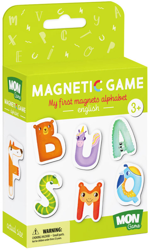 Joc magnetic Mon Puzzle - Alfabetul englezesc, 27 piese