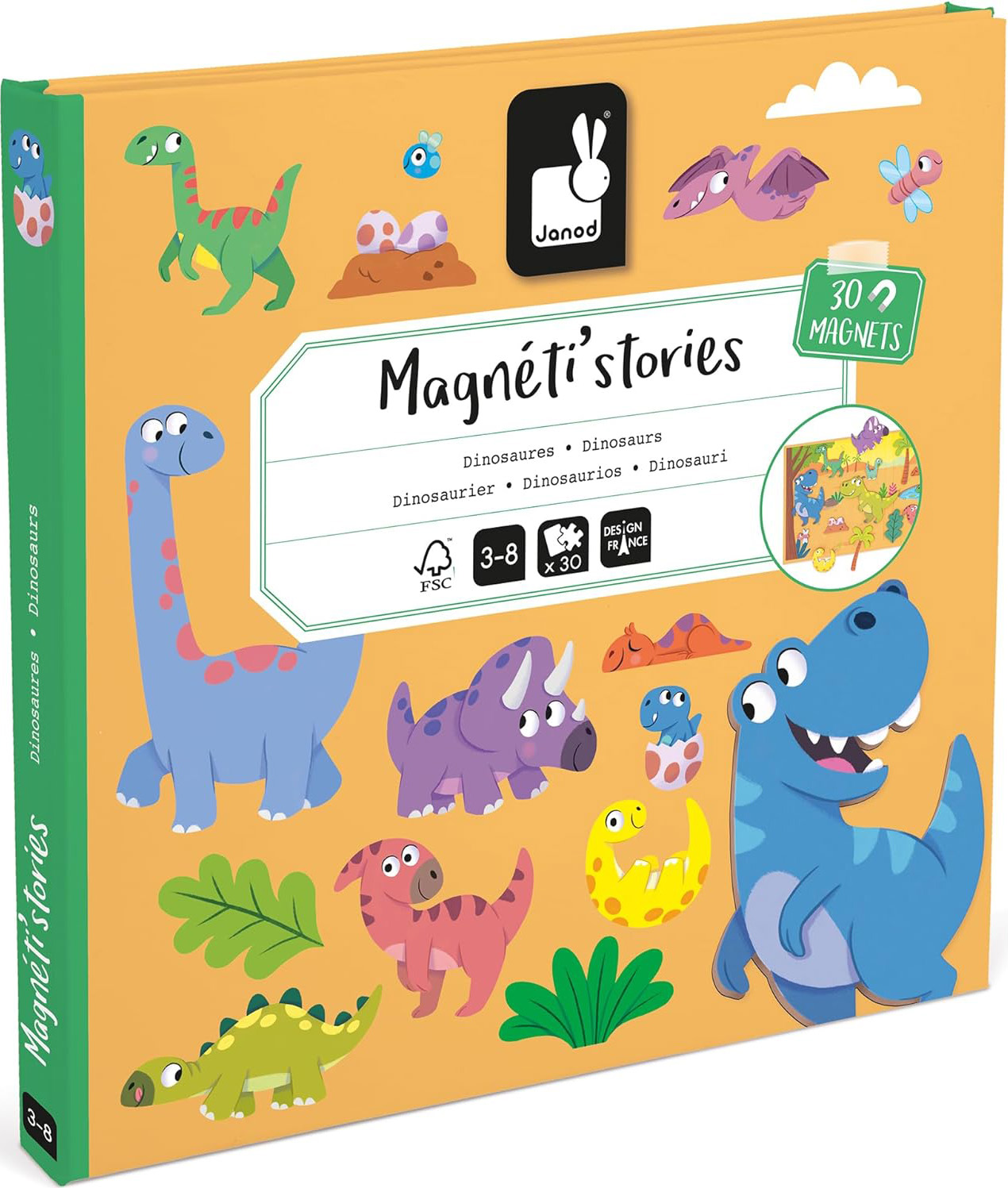Povești magnetice  Janod - Dinozaurii