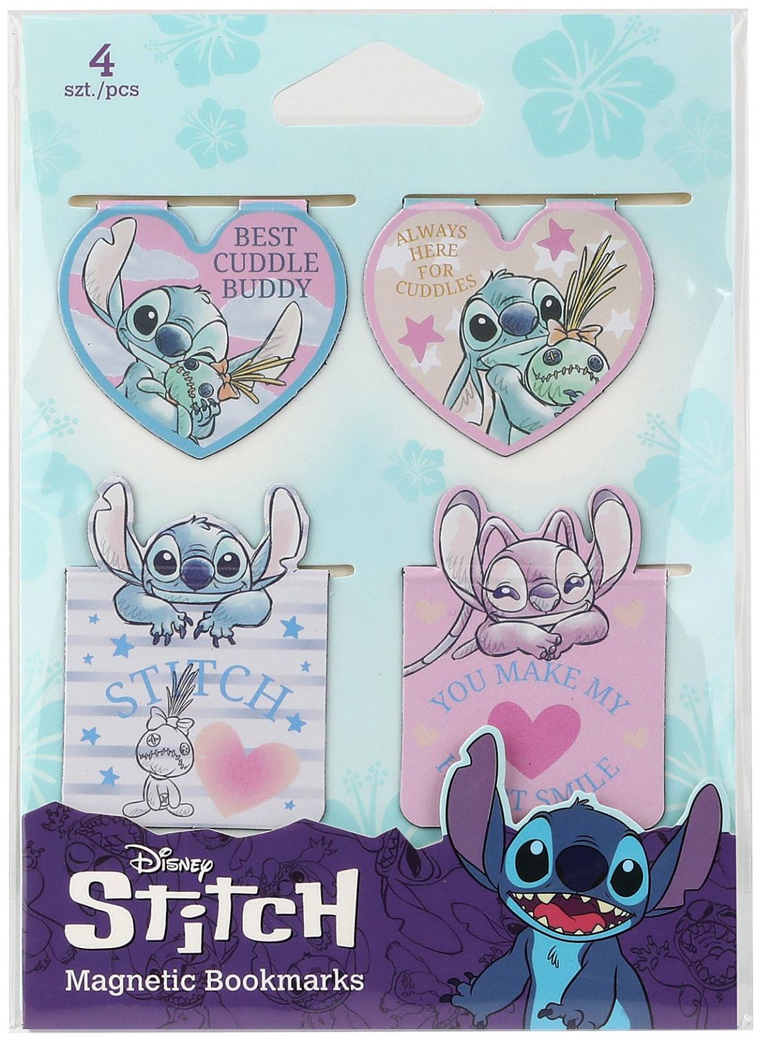 Despărțitoare de cărți magnetice  Cool Pack Disney - Stitch 2, 4 buc