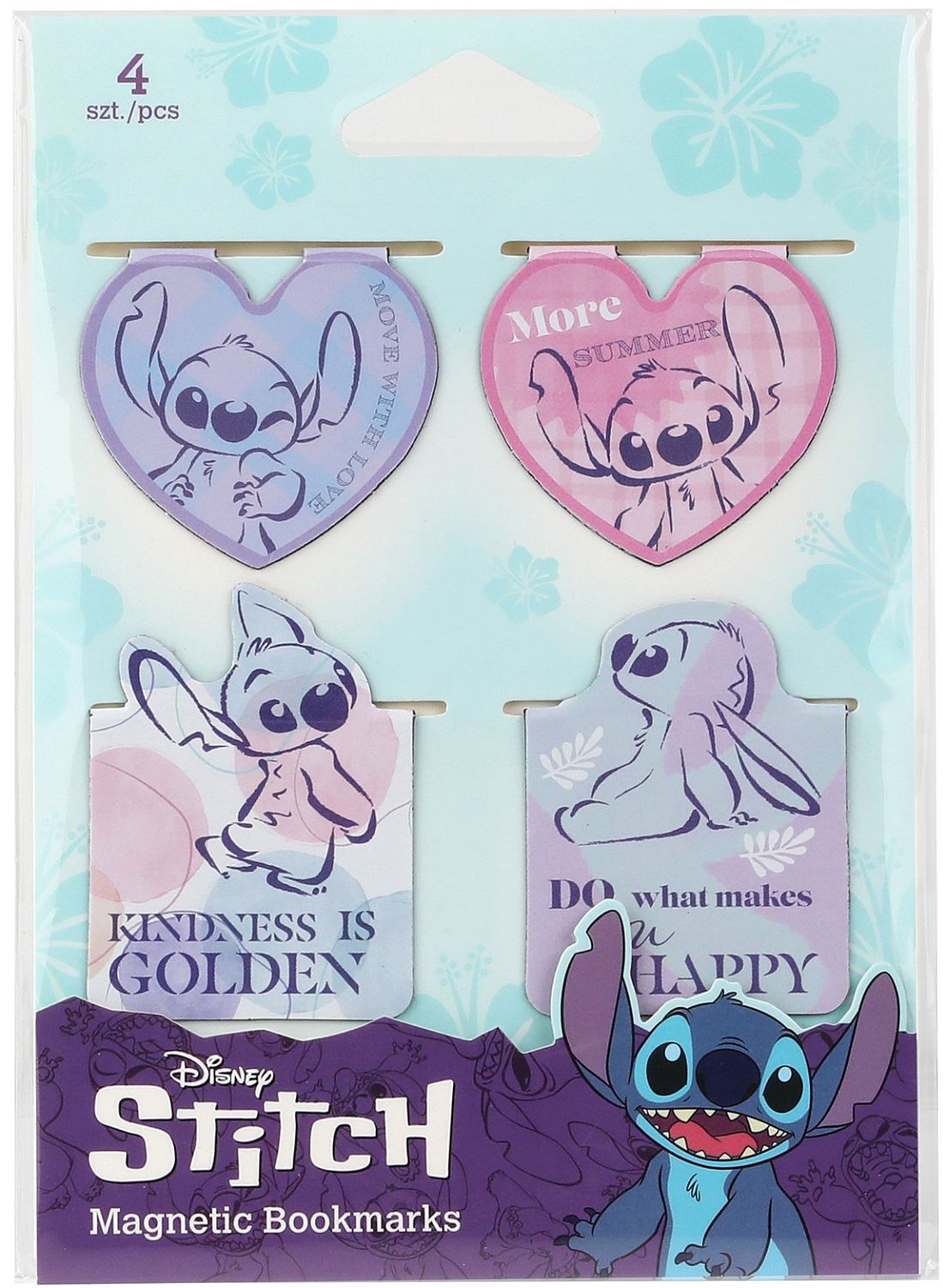 Despărțitoare de cărți magnetice  Cool Pack Disney - Stitch 3, 4 buc