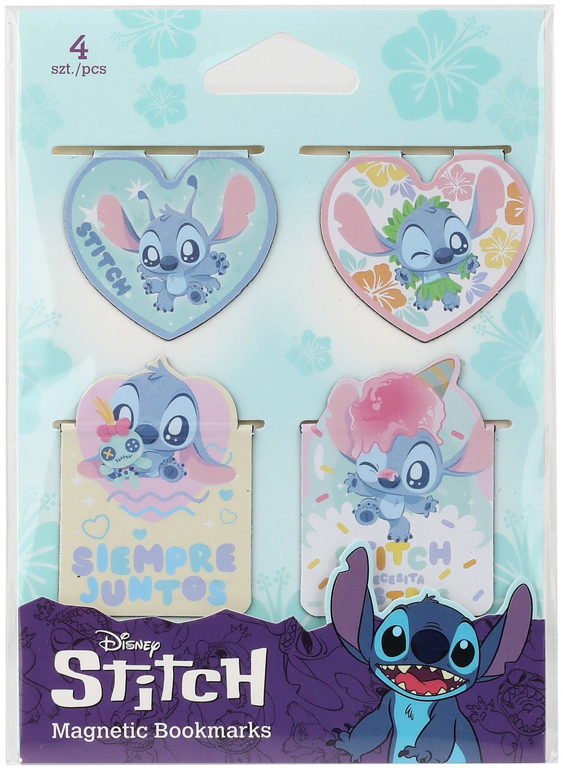 Despărțitoare de cărți magnetice  Cool Pack Disney - Stitch 4, 4 buc