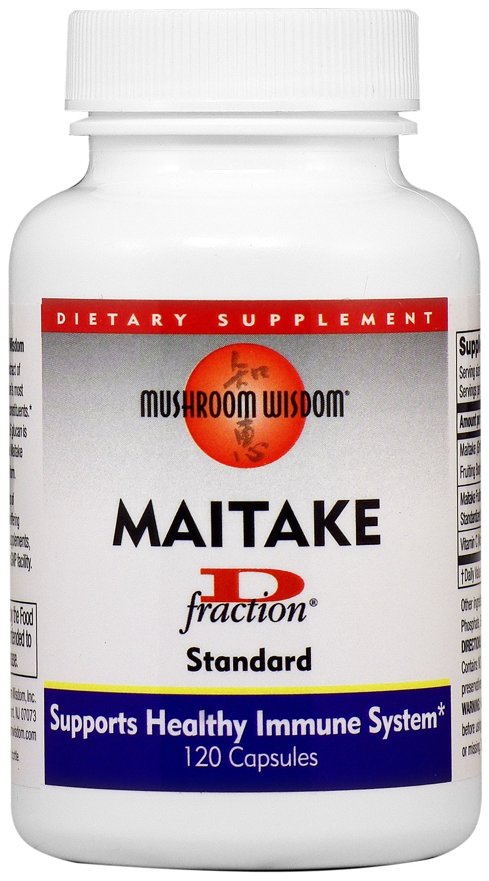 Maitake D-fraction, 120 capsule, Mushroom Wisdom