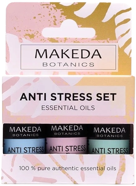 Makeda Botanics Set de aromaterapie Anti Stress, 3 x 10 ml