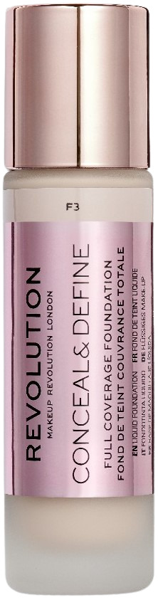 Makeup Revolution Conceal &amp; Define Fond de ten de acoperire , F3, 23 ml