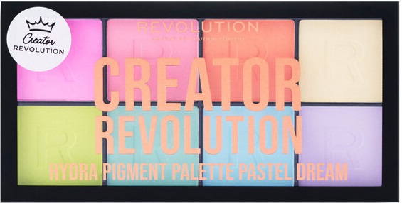 Makeup Revolution Creator - Paletă pentru față și ochi Hydra Pigment, Pastel Dream, 8 culori