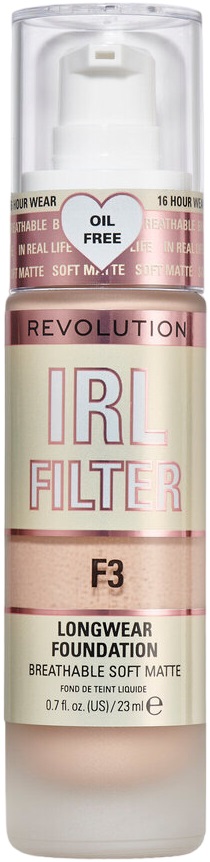 Makeup Revolution Fond de ten de lungă durată  IRL Filter, F3, 23 ml