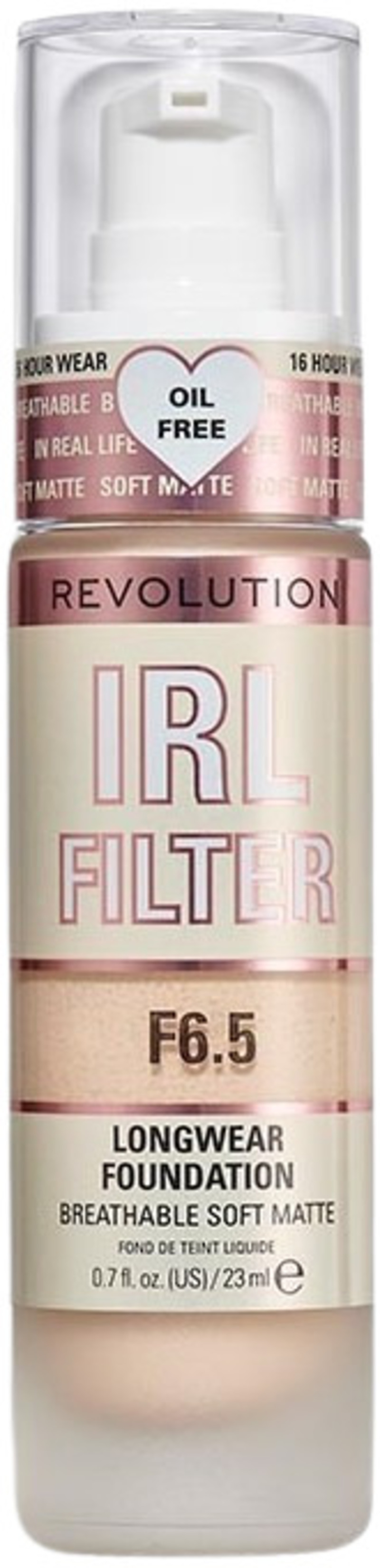 Makeup Revolution Fond de ten de lunga durata IRL Filter, F6.5, 23 ml