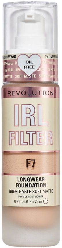 Makeup Revolution Fond de ten de lungă durată  IRL Filter, F7, 23 ml