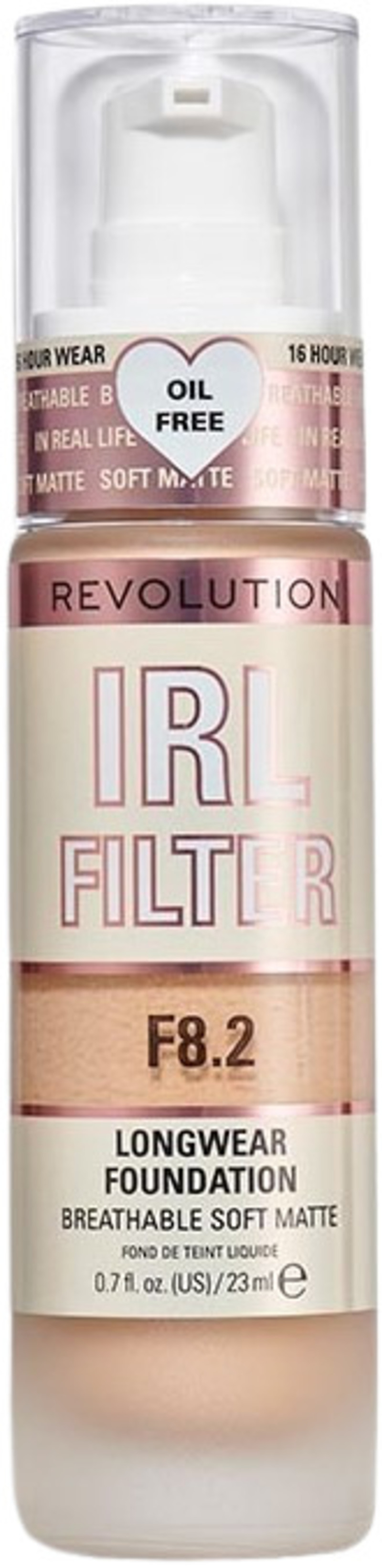 Makeup Revolution Fond de ten de lunga durata IRL Filter, F8.2, 23 ml