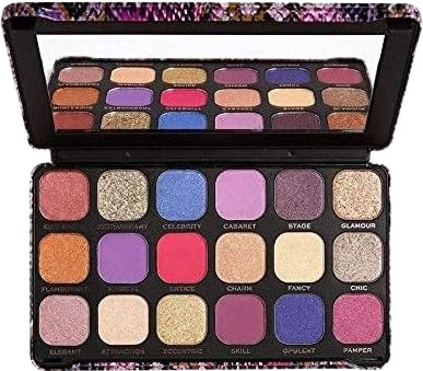 Makeup Revolution Forever Flawless Paletă de farduri de pleoape Show Stopper, 18 culori