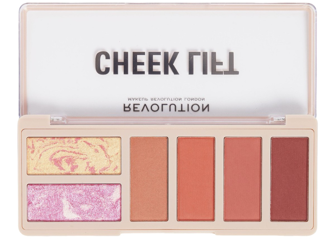 Makeup Revolution Paletă de fard de obraz pentru față Cheek Lift, Coral Dreaming, 6 culori