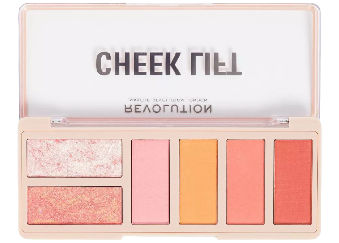 Makeup Revolution Paletă de fard de obraz pentru față Cheek Lift, Pink Energy, 6 culori