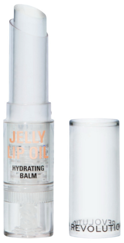 Makeup Revolution Balsam de buze hrănitor cu culoare Jelly Lip, Crystal Clear, 2.4 g