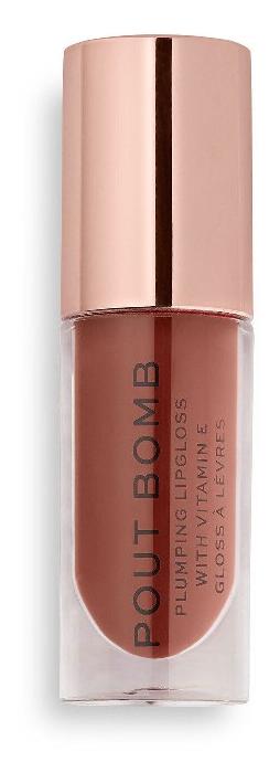 Makeup Revolution Pout Bomb gloss pentru volum, Cookie Deep Nude, 4.6…