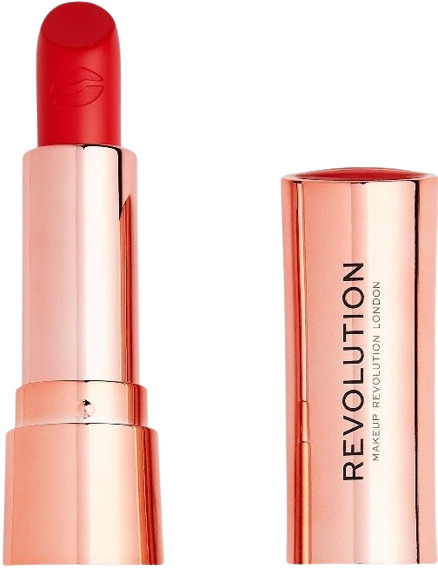 Makeup Revolution Satin Kiss Ruj  Decadence Red, 3.5 g