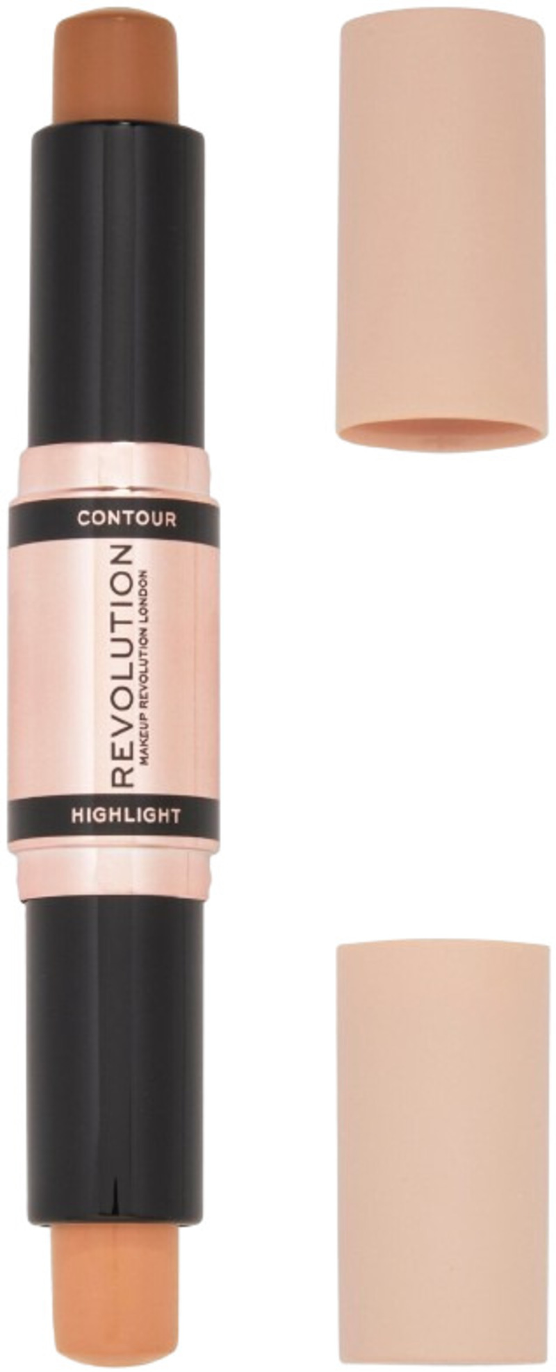 Makeup Revolution Contur și iluminator tip stick, Dark, 2 x 4.3 g
