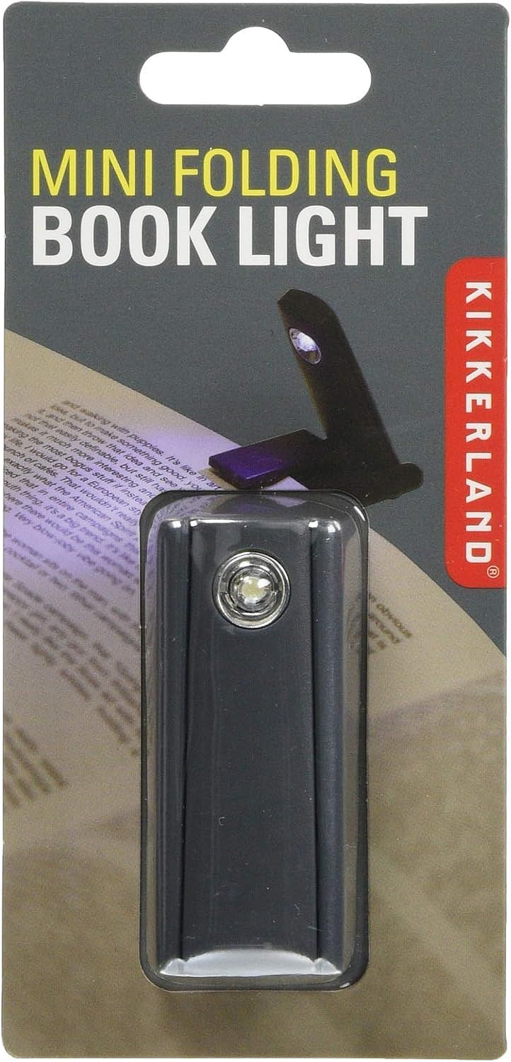 Lampă de citit mică Kikkerland – pliabilă, neagră