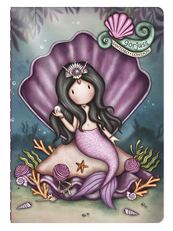 Caiet mic cu stickere Santoro Gorjuss Making Waves - The World Is Your Oyster