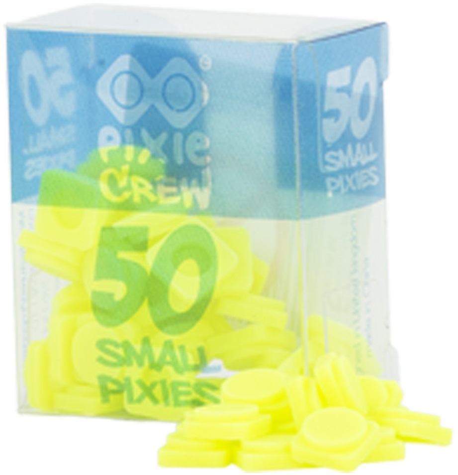 Pixie Crew Pixeli mici de silicon - galben neon, 50 de bucăți