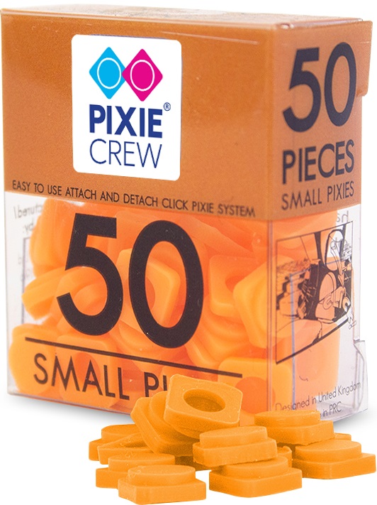 Pixeli mici de siliciu Pixie Crew - Portocaliu, neon, 50 buc