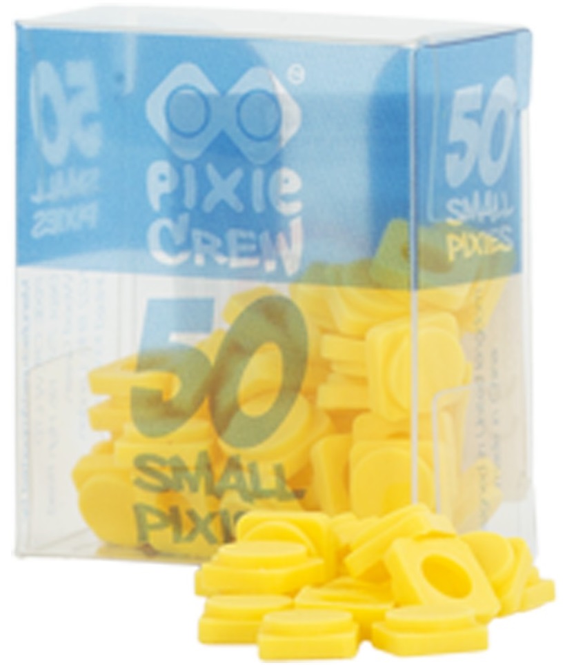 Pixeli mici de silicon Pixie Crew - Galbeni, 50 buc.