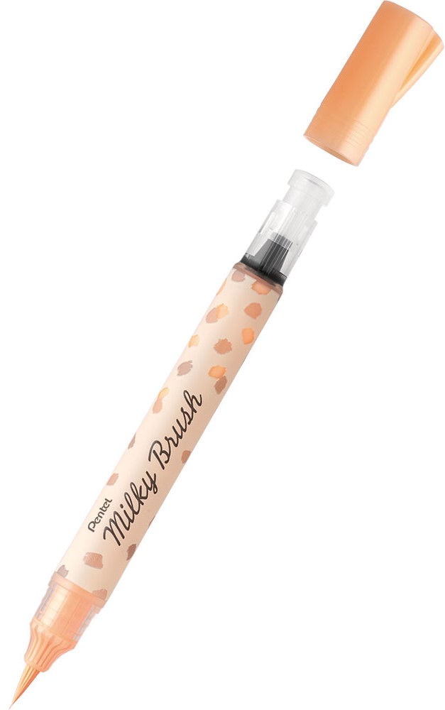 Pentel Milky Colour Brush Marker - Portocaliu