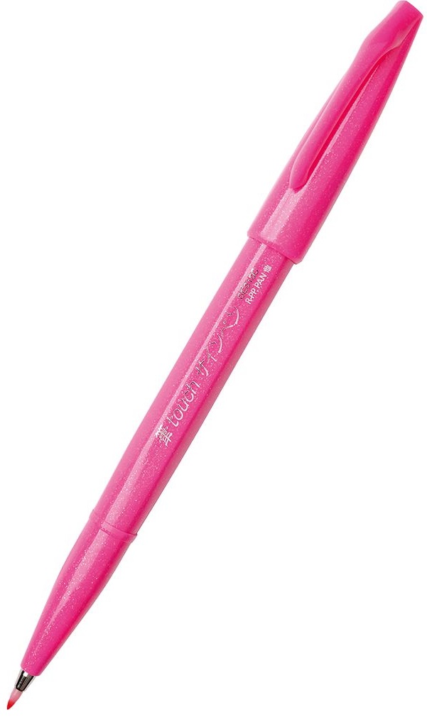 Marker pensula Pentel Sign Pen - SES15C, roz