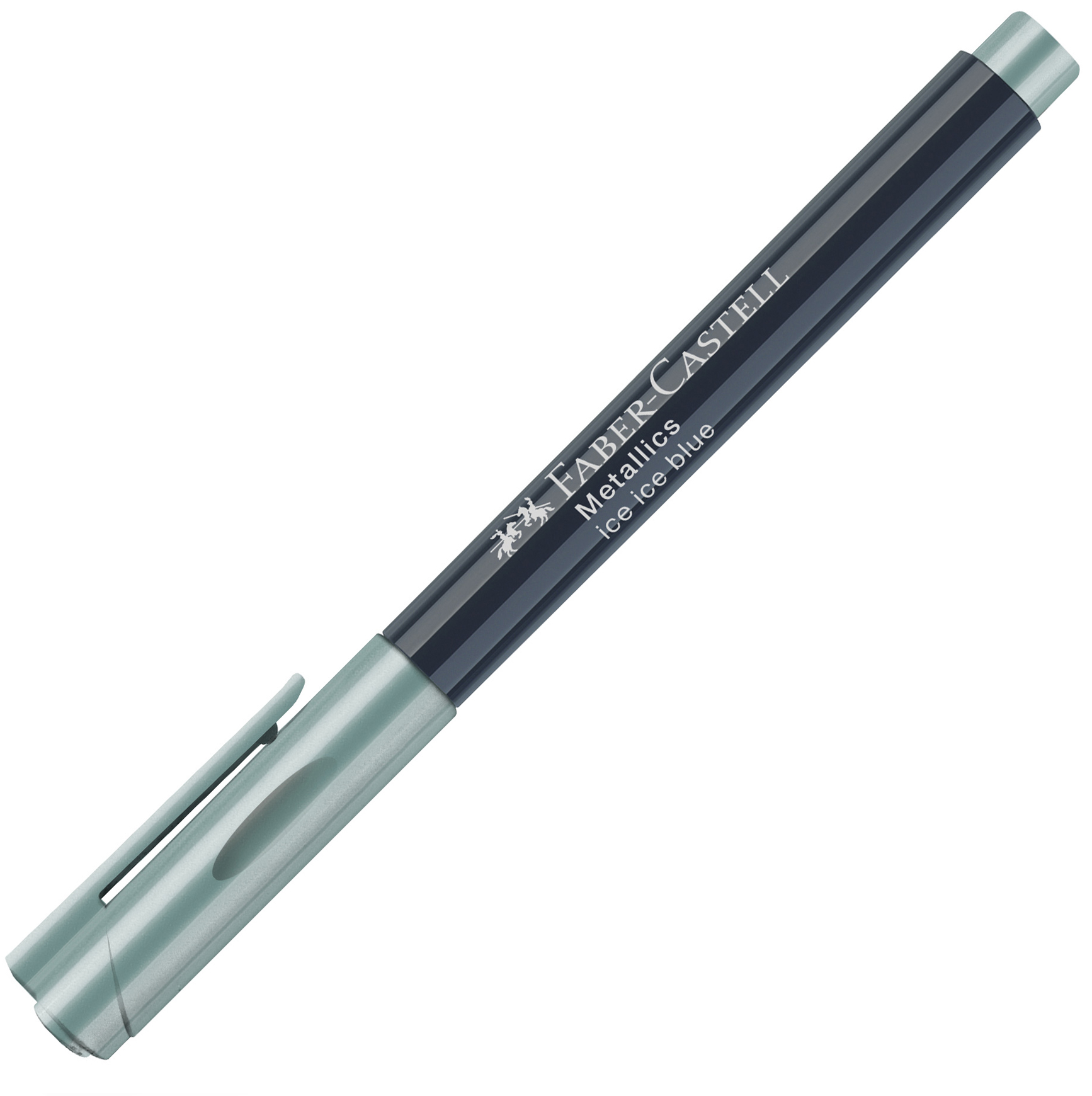 Marker Faber-Castell - 1.5 mm, albastru deschis metalic