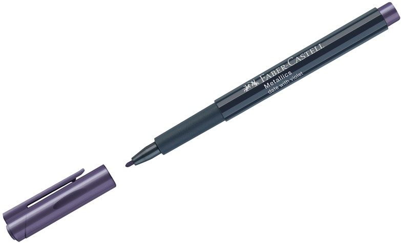 Marker Faber-Castell Metallics - mov, vârf rotund