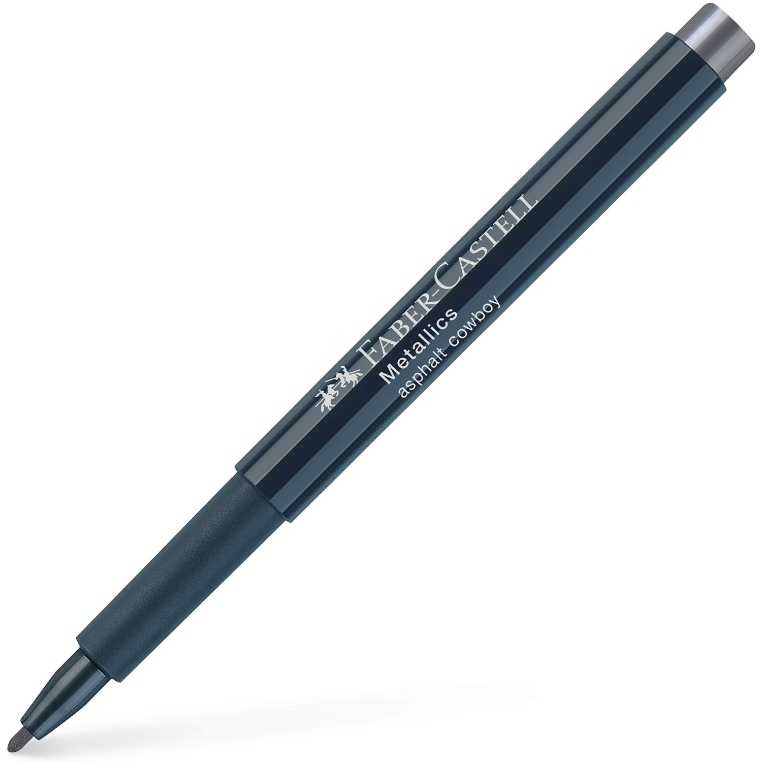 Marker Faber-Castell Metallics - gri, vârf rotund
