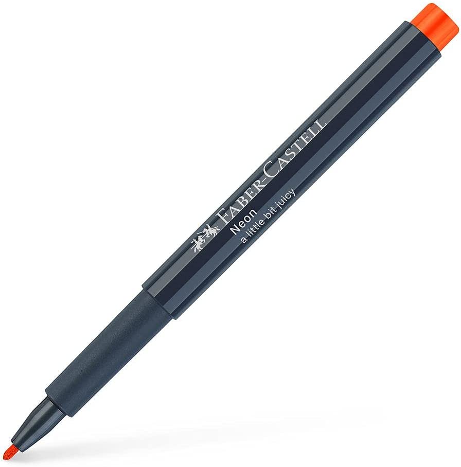 Marker Faber-Castell Neon - Portocaliu, 1.5 mm