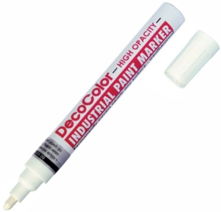 Marker permanent Marvy Uchida Industrial Paint 728 - Argintiu