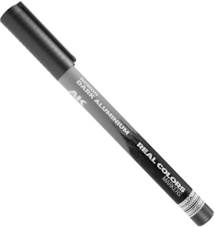 Marker cu vopsea acrilică  AK Interactive - DARK ALUMINIUM (RCM011)