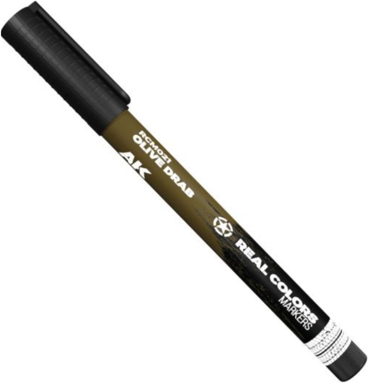 Marker cu vopsea acrilica  AK Interactive - OLIVE DRAB (RCM021)