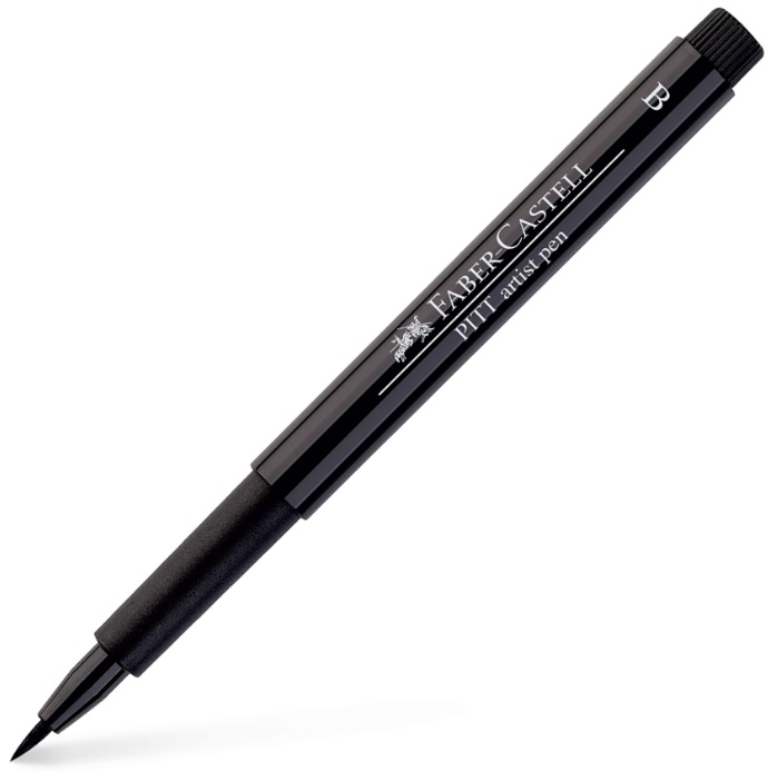 Marker cu pensula Faber-Castell Pitt Artist - negru, 199
