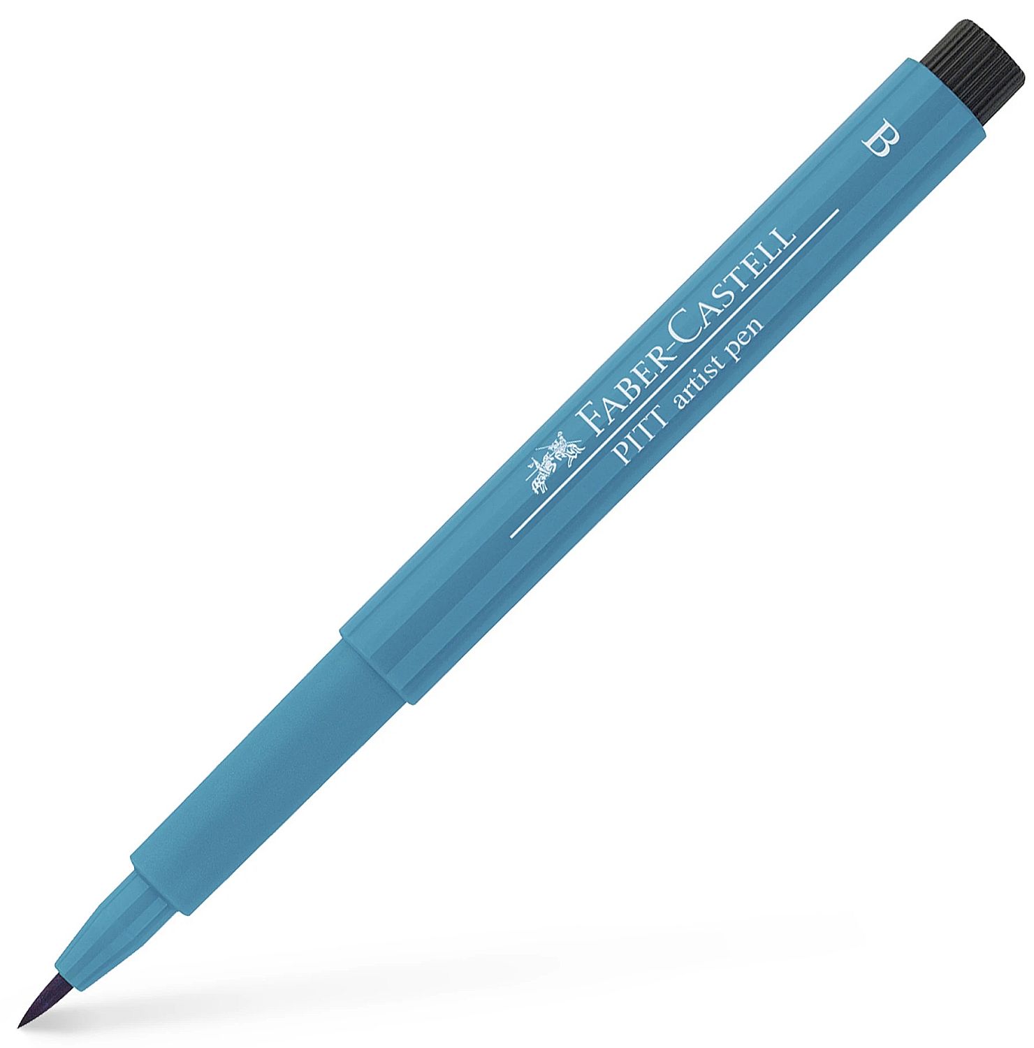 Marker cu pensula Faber-Castell Pitt Artist - Turcoaz cobalt (153)