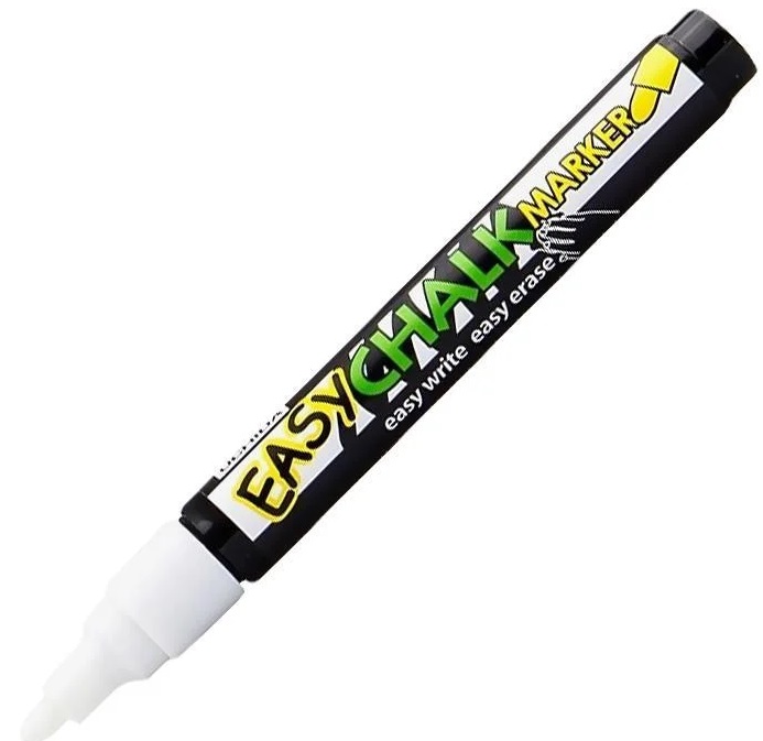 Marker de cretă Marvy Uchida Easy Chalk - Alb