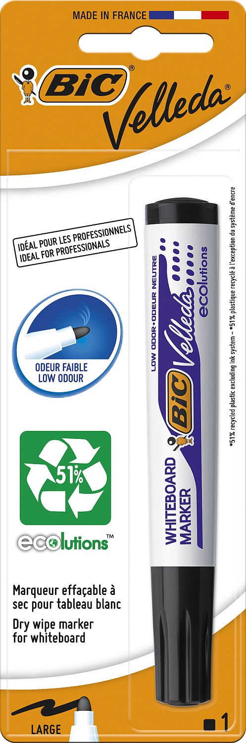 Marker pentru tablă albă BIC Velleda - 1.5 mm, negru