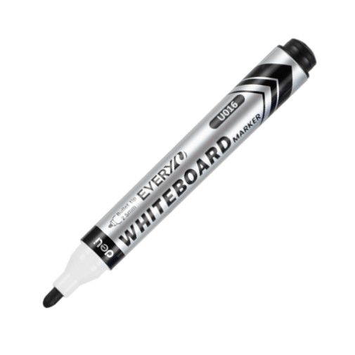 Marker pentru tablă albă Deli Every - EU016-BK, vârf rotund 2.5 mm, negru