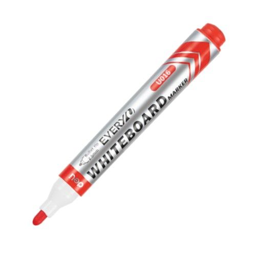 Marker pentru tablă albă Deli Every - EU016-RD, vârf rotund 2.5 mm, roşu